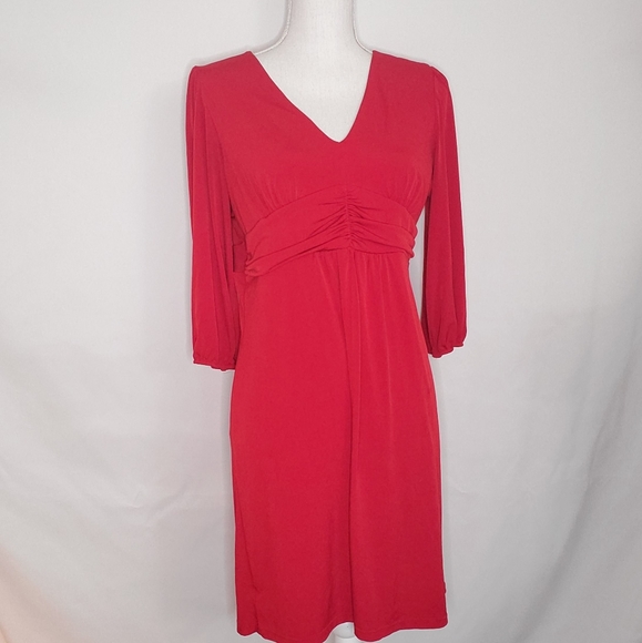 ๐ 3 for $15 Deal! ๐NY Collection red long sleeve dress L - Picture 2 of 8
